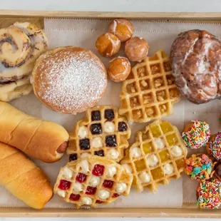 a variety of pastries