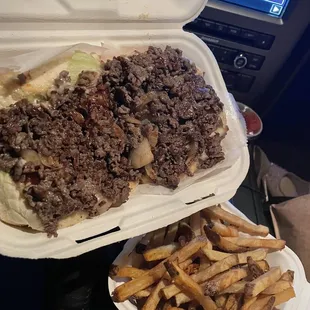 Build Your Own Cheesesteak &amp; side of fries