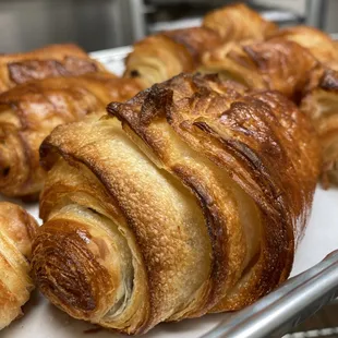 croissants on a tray