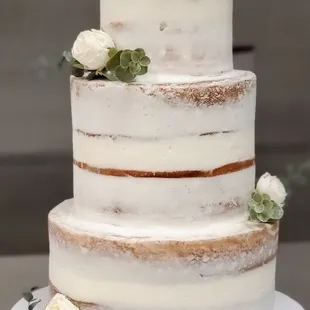 a three tiered wedding cake