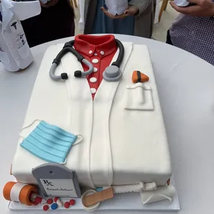 Med School White Coat Celebration cake