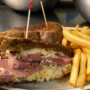 We roast our corned beef in house, and it really shows when you taste our Reuben.