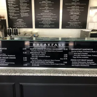 Breakfast menu