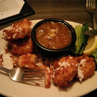 Coconut shrimp is pretty good.
