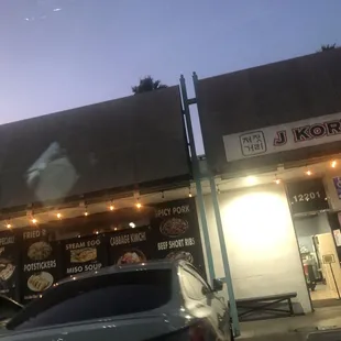 Outside Snapshot of the restaurant from the 2024  Hyundai car