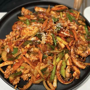 Stir fry squid