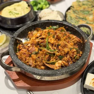 Squid Stone Pot Bibimbap  -@hungry_beluwuga