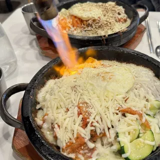 Spicy Kimchi Stone Pot Bibimbap