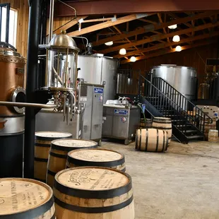 the inside of a brewery