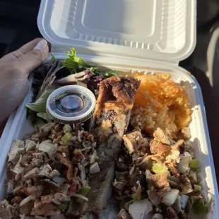 Fiesta plate no chicken, extra kelaguen