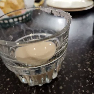 Payday shot with a touch of salt