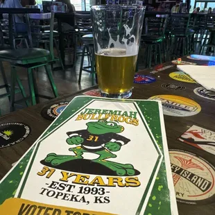 Glass half full of  Free State Yakimaniac local beer--07-09-2024