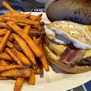 The Barnyard Burger with Sweet Pot fries--07-09-2024