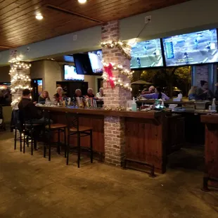 Big sports bar area is located in the back of the restaurant. Great for watching the big game.