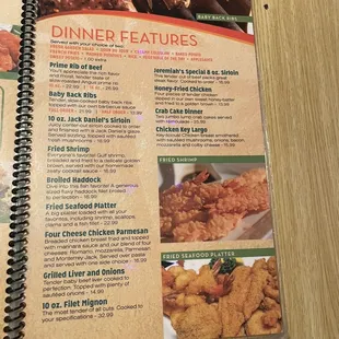 chicken wings and fried chicken, menu