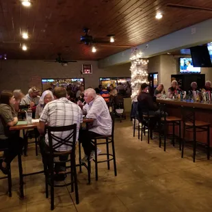 Bar area in the back of the restaurant