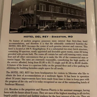 Menu - history