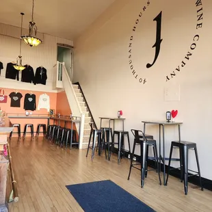 Inside the wine room where you may taste and shop!