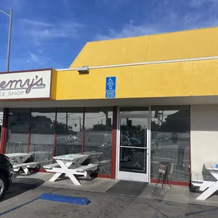 Free parking in lot and on the street