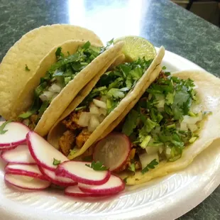 Adobado tacos (adobo sauce)