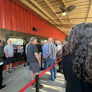 Waiting in line 15 minutes prior to general admission doors