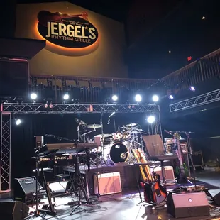 Stage set up and ready for music