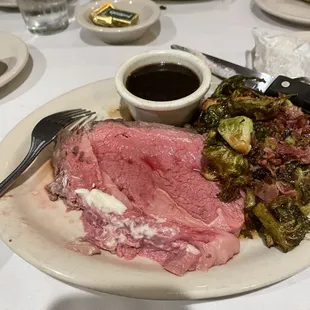 Rare prime rib