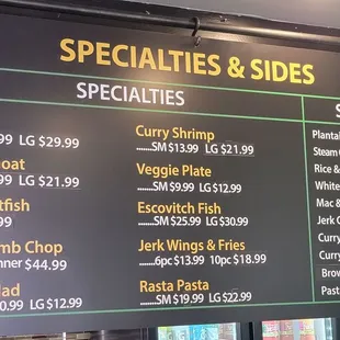 Menu as of 6/20/2023