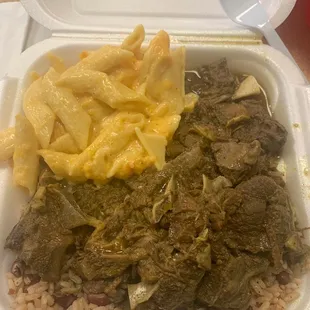 Curry Goat Mac and Cheese