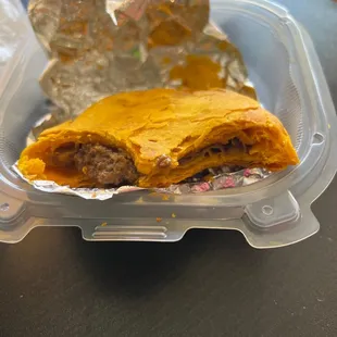 a sandwich in a plastic container