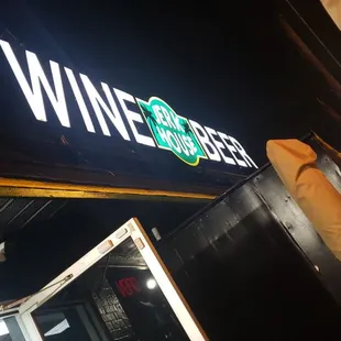 Banner at night