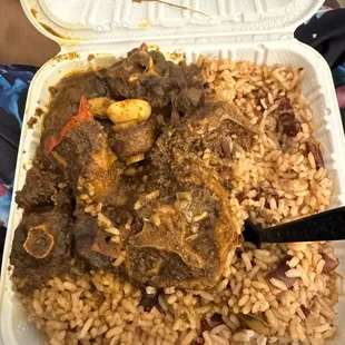 This was the worst oxtail with rice n beans I've ever had. More bones than meat
