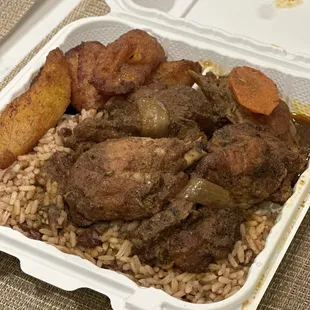 Stew Chicken with Plantin