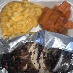 LG - Jerk Chicken Plate w/ Mac and cheese, and Yams