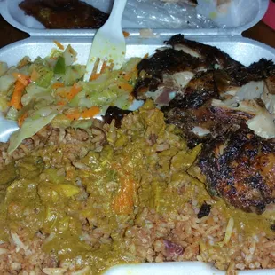 Jerk chicken plate.