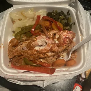 Small ass STEAMED SNAPPER