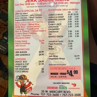 Menu 2021