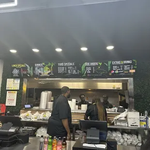 Interior and menu