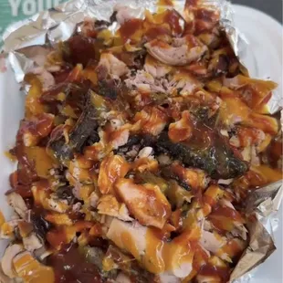 Jerk fries w/ extra jerk sauce