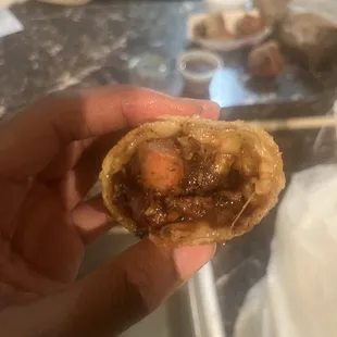 Jerk chicken egg roll