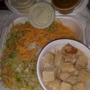 Bbq salad with turkey