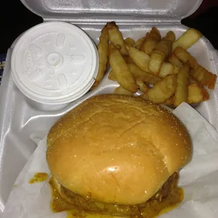 Pulled pork sandwich. They forgot the other half of my order