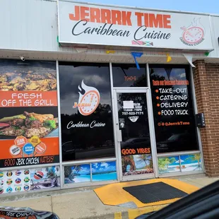 the front of a restaurant