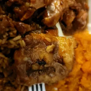 Oxtail with Yams &amp; Rice&amp;Peas.. #jerktime #allthefat though