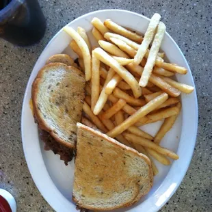 Patty melt with fries for $6.39.