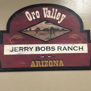 a sign for jerry bob&apos;s ranch