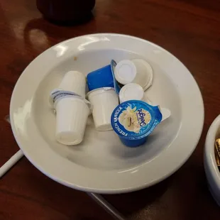 I like that they had individual flavored coffee creamers.