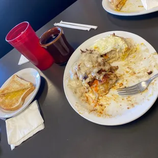 a plate of food on a table