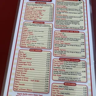 Menu as of 04/2023