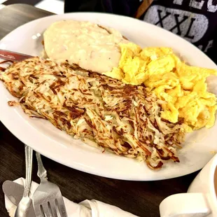 Chicken fried Steak and Eggs